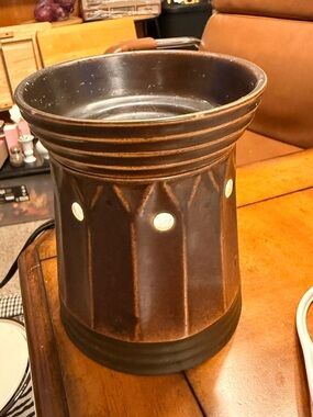Scentsy Othello Warmer Brown Full Size Discontinued Retired